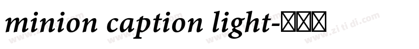 minion caption light字体转换